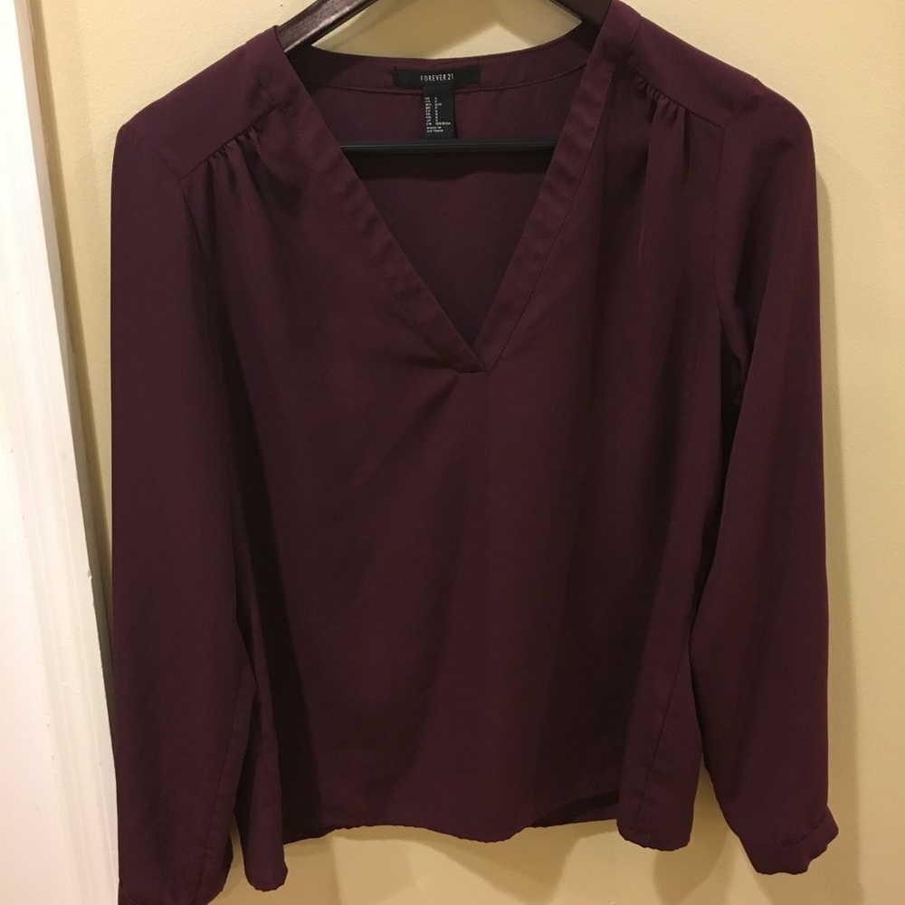 Burgundy blouse
